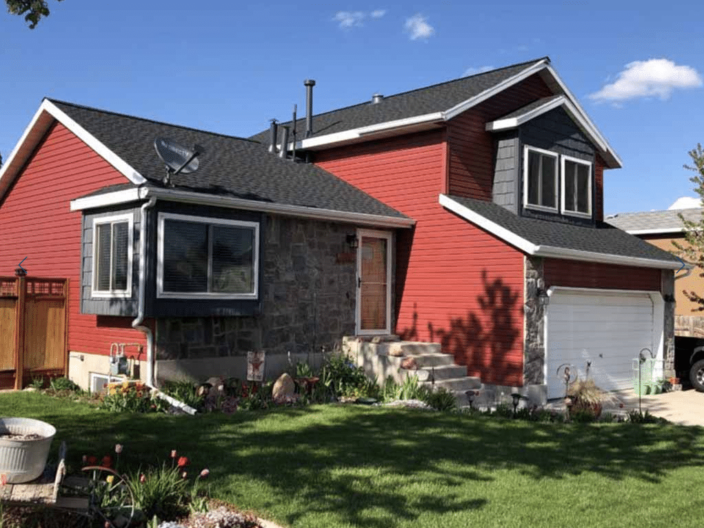 Completed roofing project by Rock Top Construction